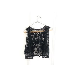 Black Laced Vest